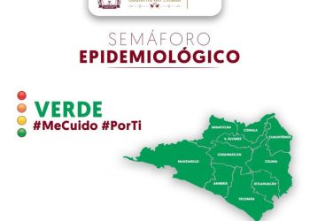 Sigue el estado de Colima en verde en el semáforo epidemiológico de Covid-19