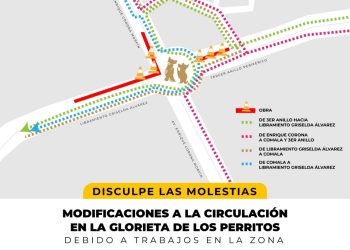 Cambio de tránsito en la ‘Glorieta de los Perritos’ inicia este martes; se reitera a conducir con precaución para evitar accidentes