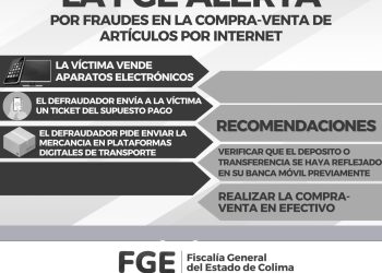La Fiscalia General del Estado de Colima alerta por fraudes en la compra-venta de articulos por internet
