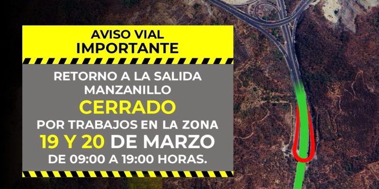Cerrarán retorno ‘Mirador’ en Manzanillo este martes y miércoles, por trabajos en la zona