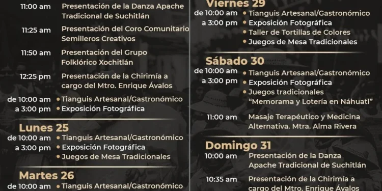 ‘Rostros de Mi Pueblo Suchitlán 2024’ ofrece tianguis, exposiciones y actividades artísticas en Semana Santa