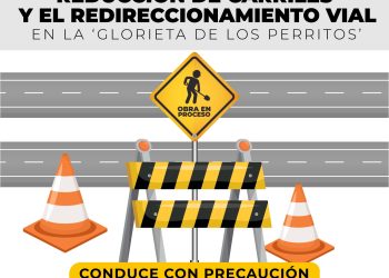 Reducción de carriles en la ‘Glorieta de Los Perritos’ se extenderá a la primera semana de mayo