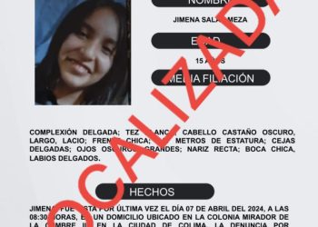 ¡LOCALIZADA! El Protocolo Alerta Alba agradece el apoyo “Fiscalia General del Estado de Colima”