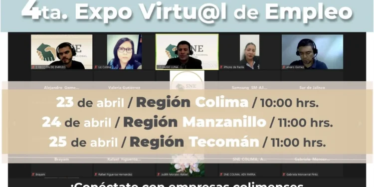 Invitan a participar en la 4ª Expo Virtual de Empleo Colima 2024
