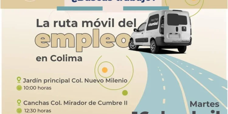 Invitan a la Ruta Móvil del Empleo este martes en la zona oriente de Colima