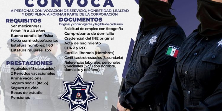 Secretaría de Seguridad Pública convoca a ingresar a la Policía Auxiliar Estatal