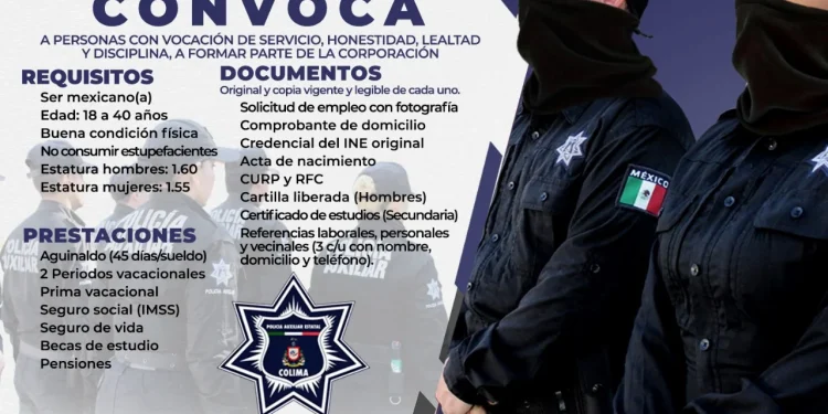 Secretaría de Seguridad Pública convoca a ingresar a la Policía Auxiliar Estatal