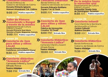 Esta semana continúan los festejos del Día del Niño y la Niña en escuelas y foros culturales de Colima