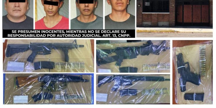 4 integrantes de célula criminal son detenidos en operativo conjunto “Fiscalia General del Estado de Colima”