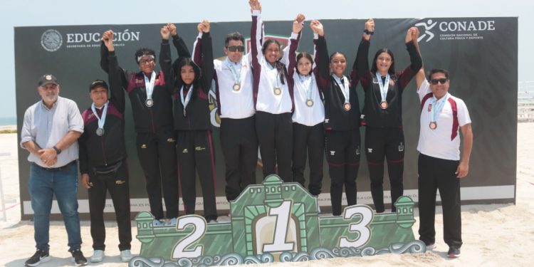 Colima logra medalla de bronce en el voleibol de playa, en Nacionales Conade