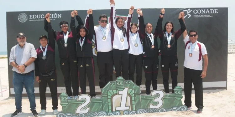 Colima logra medalla de bronce en el voleibol de playa, en Nacionales Conade