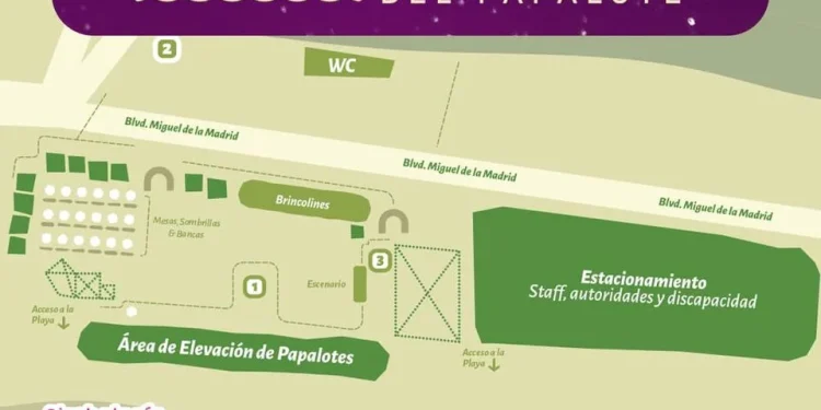 Croquis de la segunda edición del Festival Costero del Papalote “Gobierno de Colima”