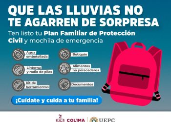UEPC Colima exhorta a la población a reforzar la prevención en temporal de lluvias