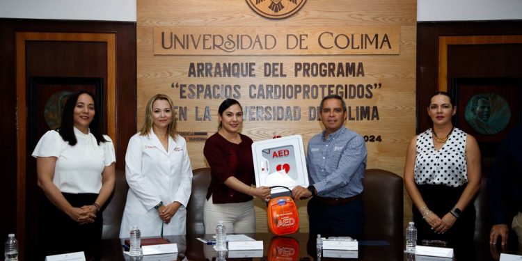 Gobierno de Colima y UdeC inician el Programa ‘Espacios Cardioprotegidos’ en esta Casa de Estudios