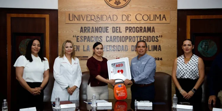 Gobierno de Colima y UdeC inician el Programa ‘Espacios Cardioprotegidos’ en esta Casa de Estudios