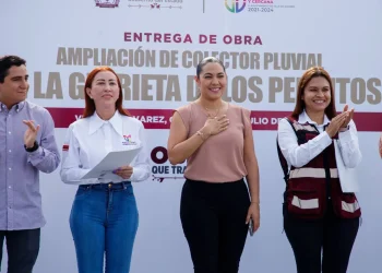 Indira Vizcaíno entrega colector pluvial en la ‘Glorieta de Los Perritos’; se invirtieron 61.5 mdp y beneficia a miles de colimenses