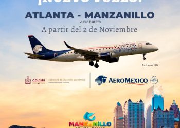 Colima estrena vuelo directo a Atlanta operado por Aeroméxico y Delta
