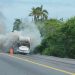 UEPC reporta incendio de autobús en autopista Colima-Manzanillo; no hay personas lesionadas