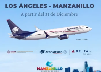Nuevo vuelo directo Manzanillo-Los Ángeles impulsará desarrollo económico y turístico