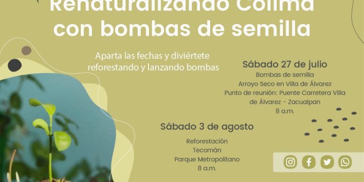 Imades invita a participar en la campaña ‘Renaturalizando Colima con bombas de semilla’