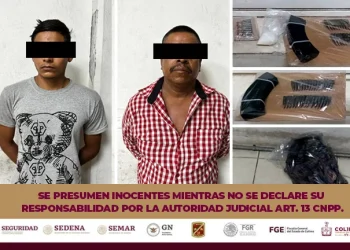 Agentes de la Policía Estatal y FGE detienen a 3 personas con equipo táctico, droga, celulares, cargadores y cartuchos