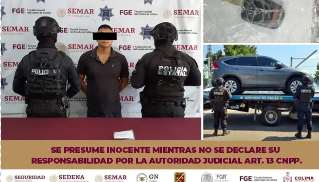 Policía Estatal detuvo a un individuo por robo en Manzanillo; le aseguran un vehículo