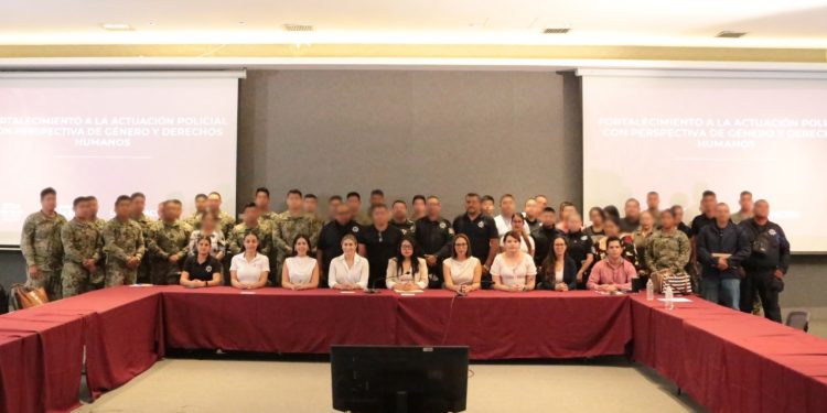 Personal de Marina, Policía Estatal y Municipales recibe capacitación en perspectiva de género y Derechos Humanos