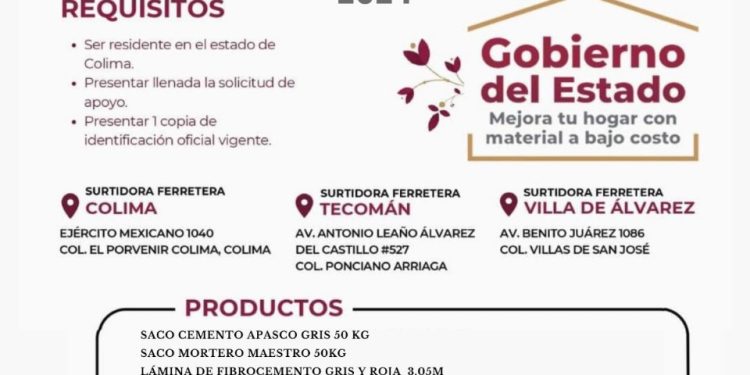 Gobierno de Colima arranca el Programa Mejoramiento de Vivienda 2024