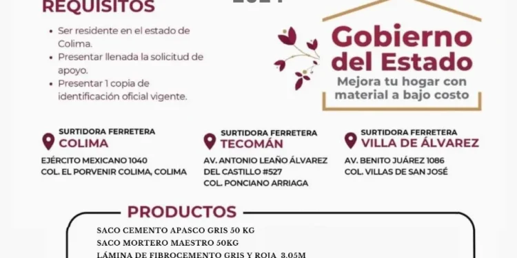 Gobierno de Colima arranca el Programa Mejoramiento de Vivienda 2024