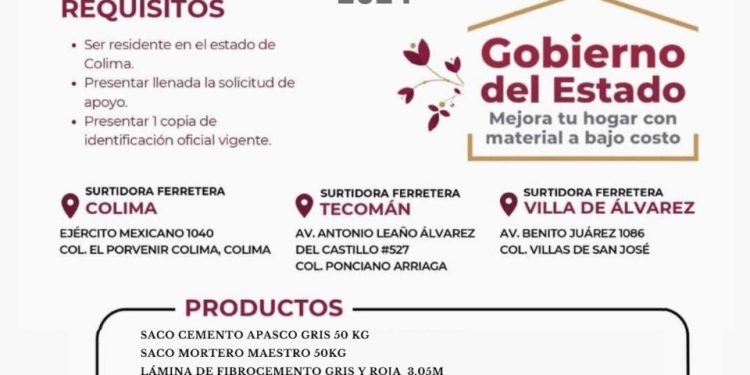 Sigue abierto programa Mejoramiento de Vivienda 2024 en Colima: Sebiinsom
