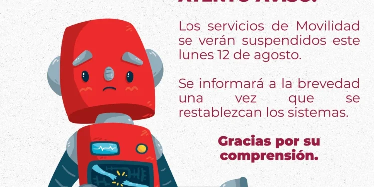 Interrupción temporal en servicios de la Subsecretaría de Movilidad, por fallas técnicas