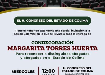 Sesión solemne con motivo de la entrega de la Condecoración “Margarita Torres Huerta”