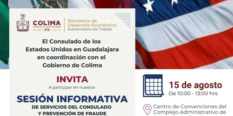 Subsecretaría del Trabajo de Colima invita a charla con el Consulado de Estados Unidos