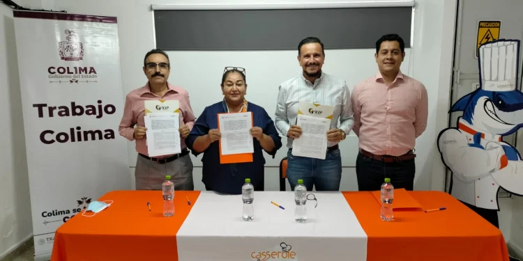 Trabajo Colima y SNE firman convenio con Casserole para ofrecer cursos gratuitos de capacitación