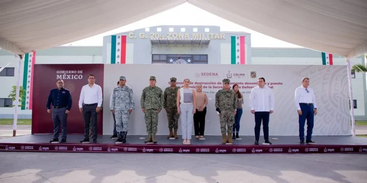Gobierno de Colima participa en acto de destrucción de armamento decomisado y puesto a disposición de Sedena