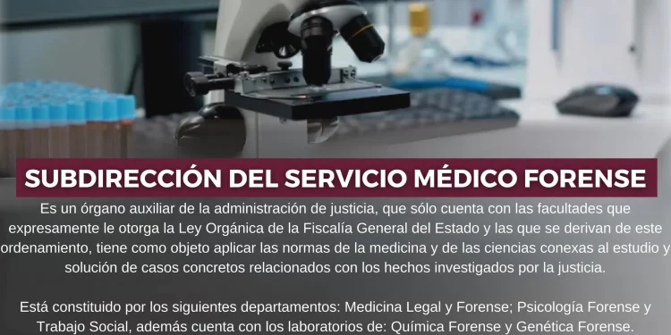 SUBDIRECCIÓN DEL SERVICIO MÉDICO FORENSE FGE