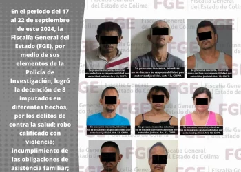 FGE detiene a 8 personas en diferentes municipios del Estado