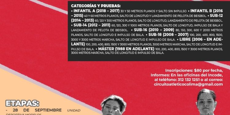Incode anuncia el inicio de las Ligas de Atletismo en Colima