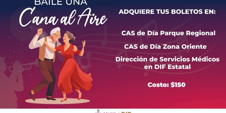 DIF Estatal Colima invita al baile ‘Una Cana al Aire’ el 11 de octubre, para celebrar y apoyar a personas mayores