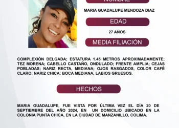 El Protocolo Estatal Alerta Alba, solicita su apoyo y colaboración para difundir los datos de esta persona que no ha sido localizada.