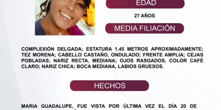 El Protocolo Estatal Alerta Alba, solicita su apoyo y colaboración para difundir los datos de esta persona que no ha sido localizada.