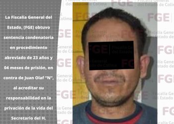 FGE obtiene sentencia condenatoria en contra de homicida del Secretario del H. Ayuntamiento de Villa de Álvarez