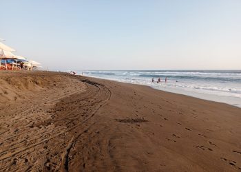 Guardavidas de UEPC Colima rescatan a dos personas en riesgo de ahogamiento, en Cuyutlán