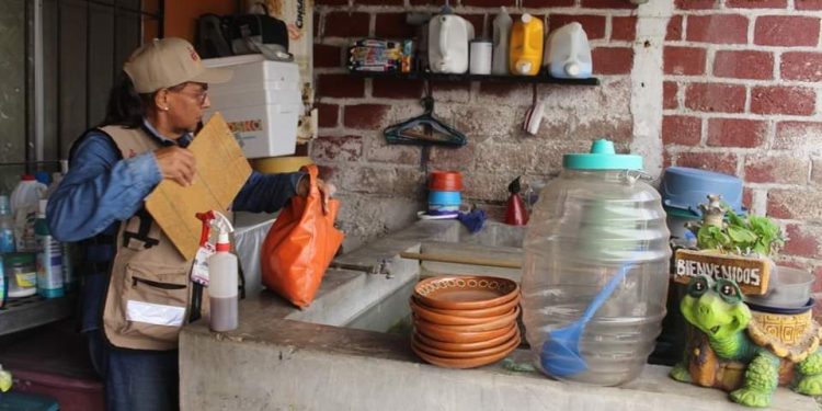 Salud Colima sigue el control larvario para evitar criaderos del mosco del dengue