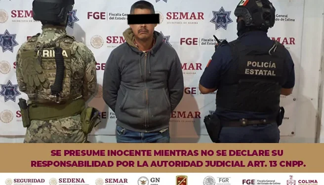 Policía Estatal y Marina detienen a dos personas por robo de maquinaria pesada en Colima FGE