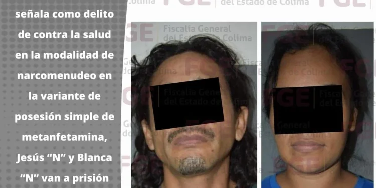 Hombre y mujer van a prisión por narcomenudeo en la entidad FGE