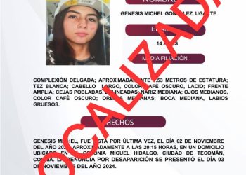 FGE Genesis Michel ya fue localizada
