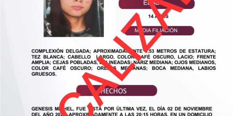 FGE Genesis Michel ya fue localizada
