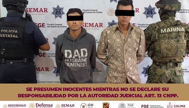 Secretaría de Seguridad Pública y Marina detienen a presuntos responsables de robo a gasolinera