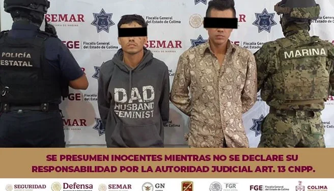 Secretaría de Seguridad Pública y Marina detienen a presuntos responsables de robo a gasolinera